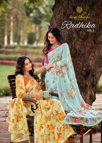 Radhika Vol 2 By Kashvi Creation Fancy Printed Attractive Sarees